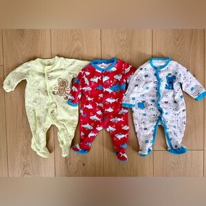 Bundle of Buttoned Pekkle Baby Sleepers (Size 0-3m)